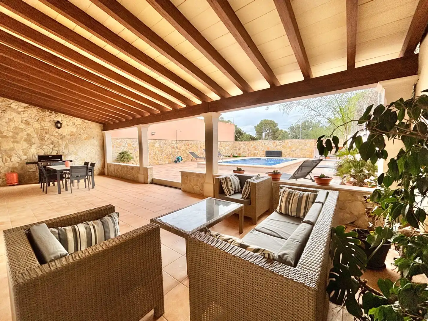 Terrasse von Haus oder Chalet zum Verkauf in Llucmajor mit Klimaanlage, Privatgarten und Balkon