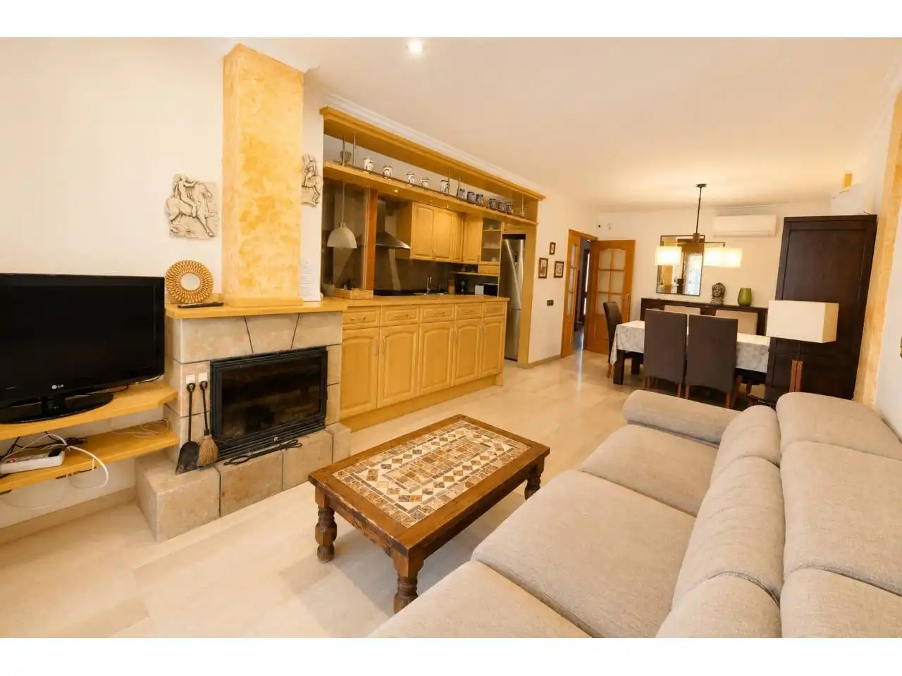 Living room of Detached homes for rent in Mont-roig del Camp  with Air Conditioner, Terrace and Furnished