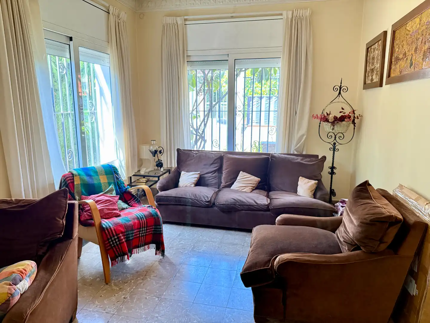 Sala de estar de Casa o chalet en venta en Barcelona con Calefacción, Jardín privado y Terraza