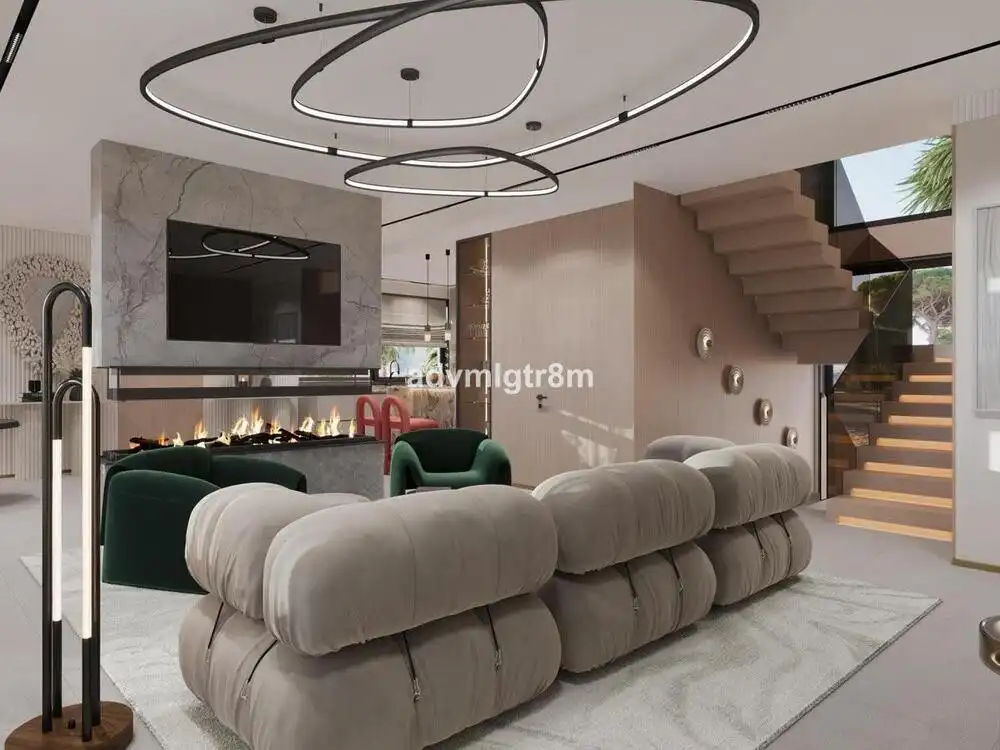 Sala d'estar de Casa o xalet en venda en Marbella amb Aire condicionat, Jardí privat i Terrassa