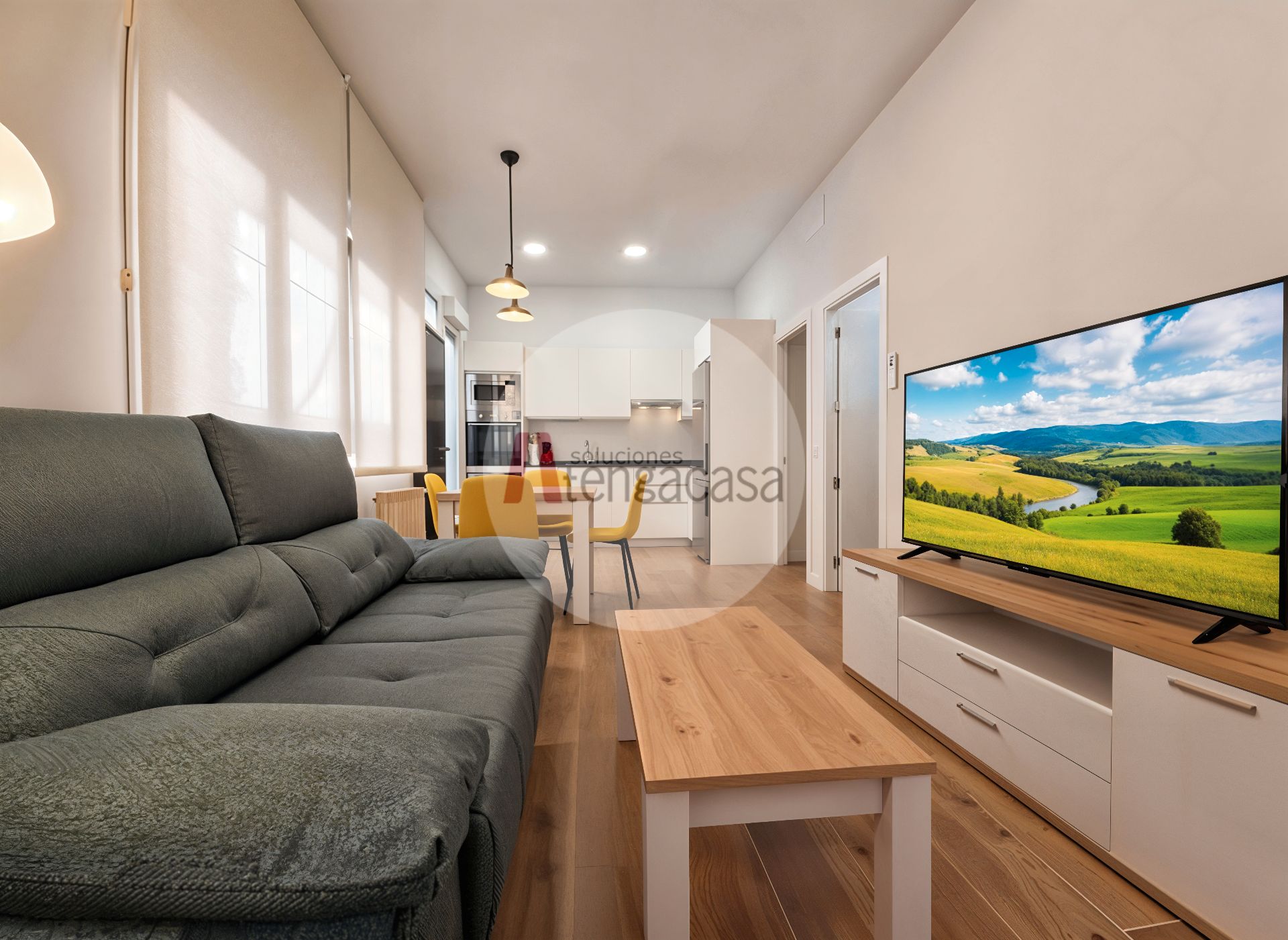 Sala d'estar de Pis de lloguer en  Madrid Capital amb Aire condicionat, Calefacció i Moblat