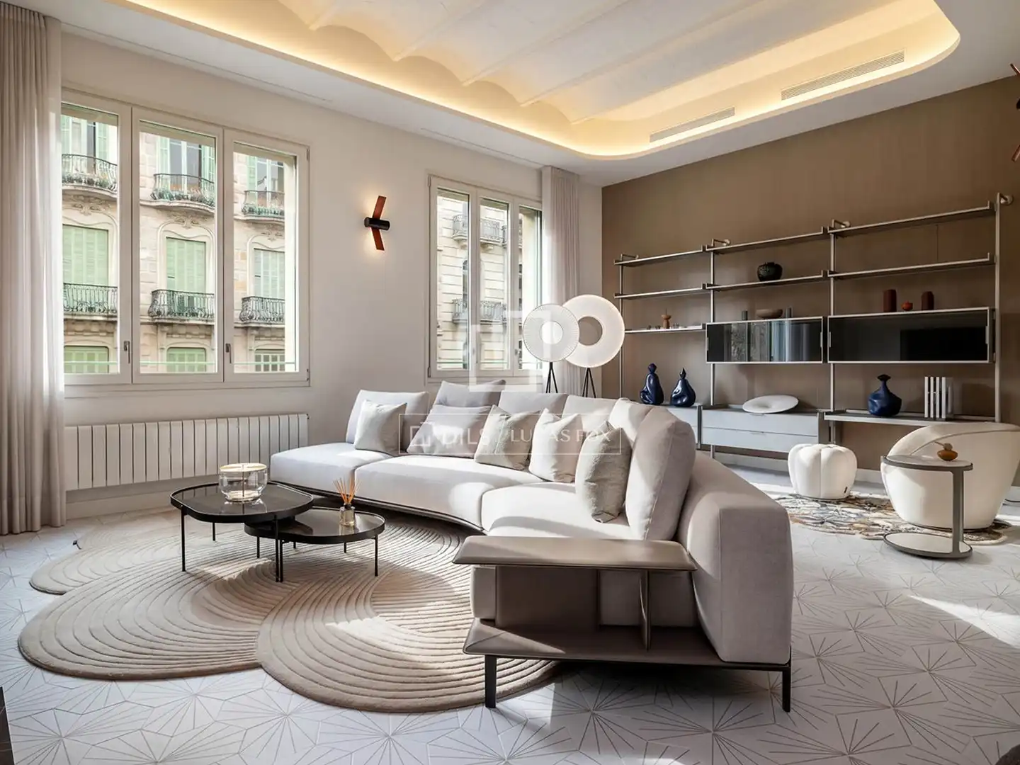 Sala d'estar de Pis en venda en Barcelona amb Aire condicionat, Calefacció i Parquet