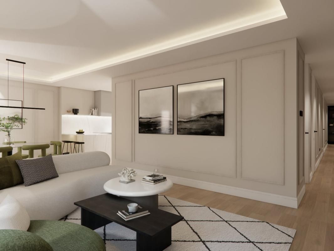 Living room of Flat for sale in  Madrid Capital  with Air Conditioner, Heating and Furnished