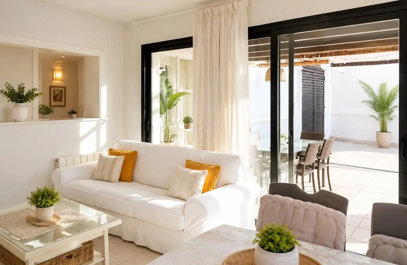 Wohnzimmer von Wohnung zum Verkauf in Murcia mit Klimaanlage, Heizung und Privatgarten