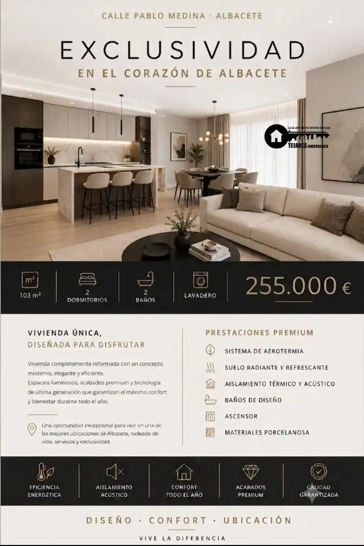 Sala de estar de Piso en venta en Albacete con Calefacción y Balcón