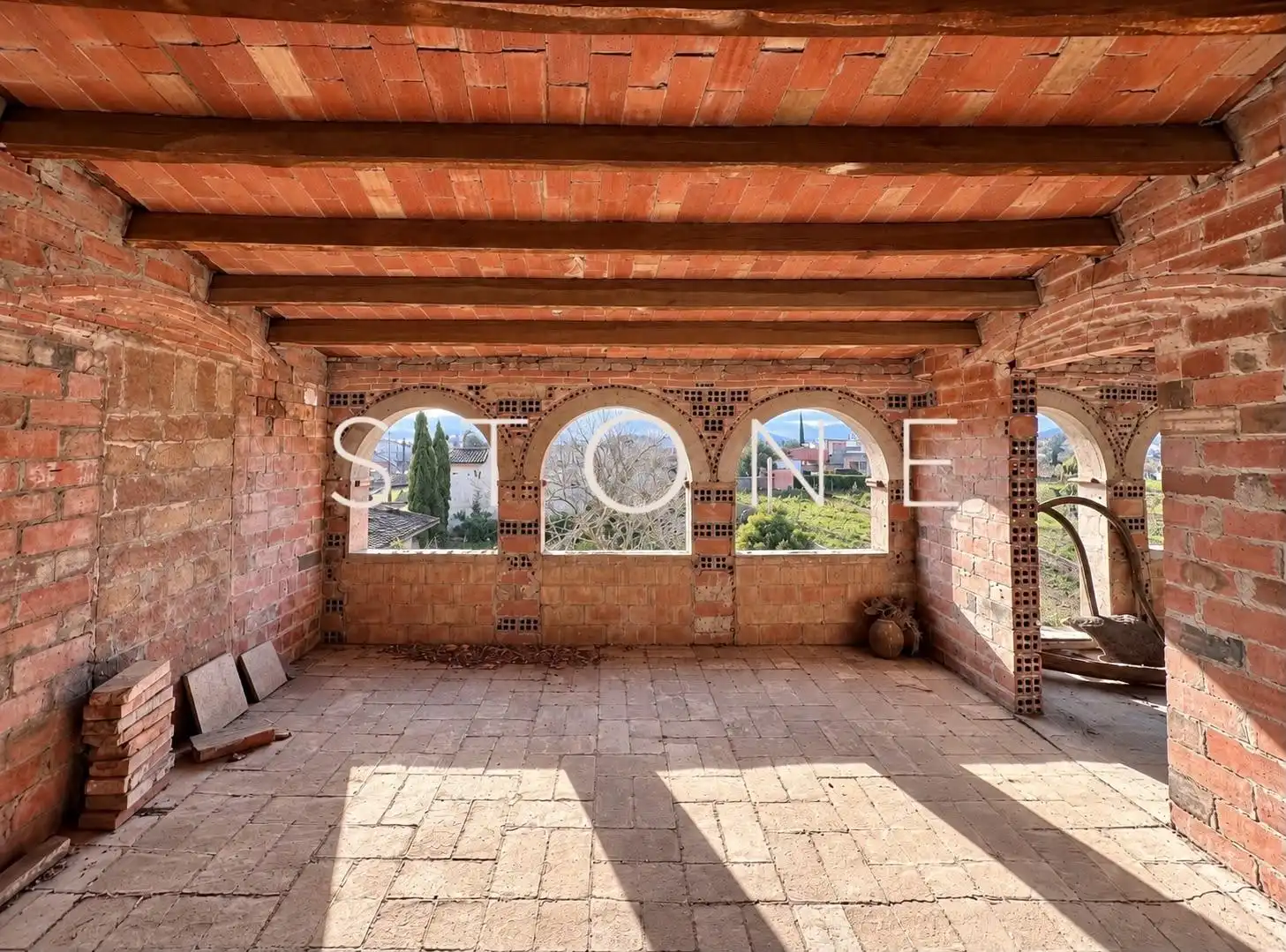 Terrassa de Casa o xalet en venda en Bordils, Girona