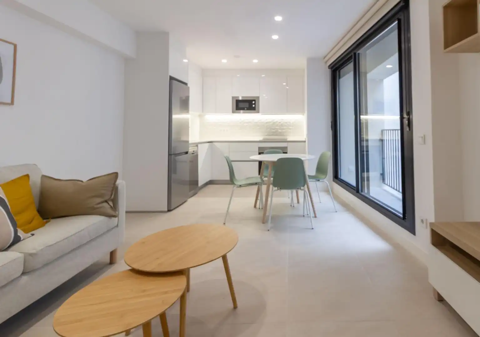 Sala d'estar de Apartament de lloguer en Las Palmas de Gran Canaria amb Moblat i Balcó