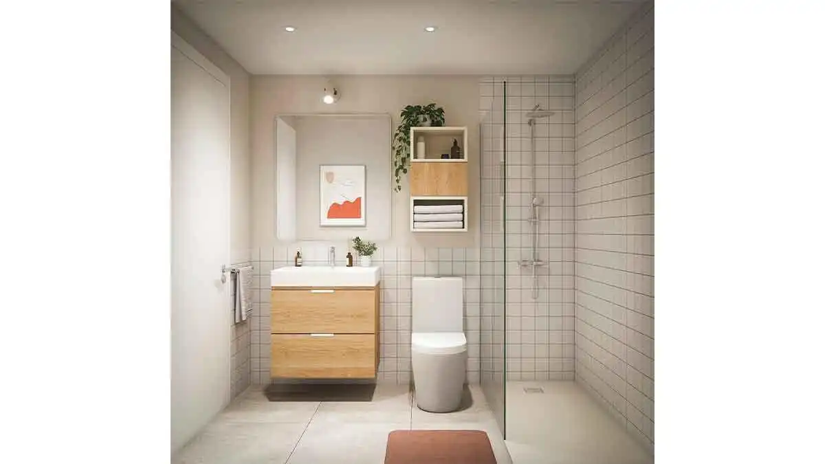 Badezimmer von Wohnung zum Verkauf in Madrid mit Heizung, Schwimmbad und Möbliert
