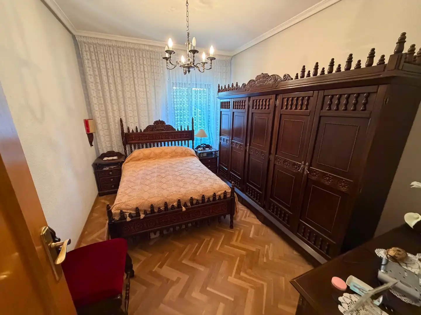 Bedroom of Flat for sale in Ávila  with Heating, Parquet flooring and Terrace