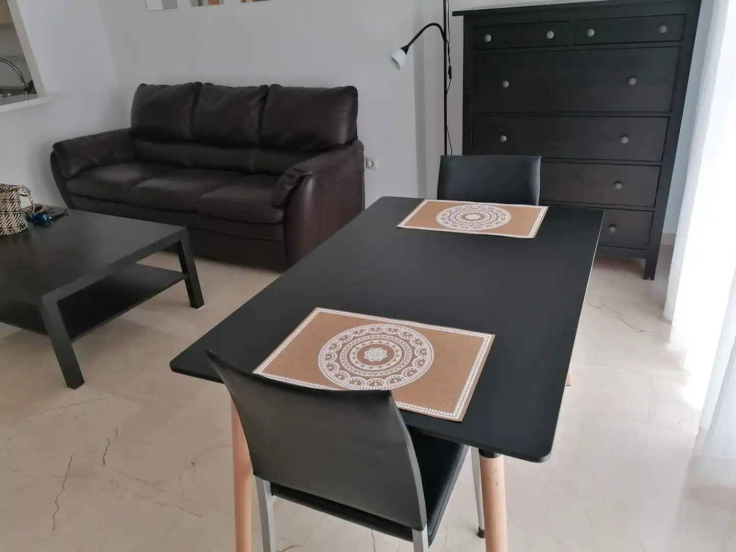 Menjador de Apartament de lloguer en Málaga amb Aire condicionat, Calefacció i Terrassa
