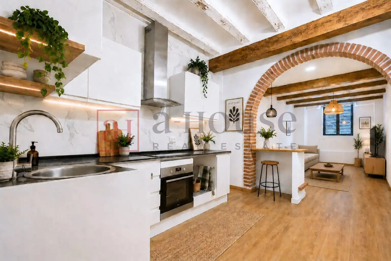Cocina de Planta baja en venta en Barcelona con Parquet y Alarma