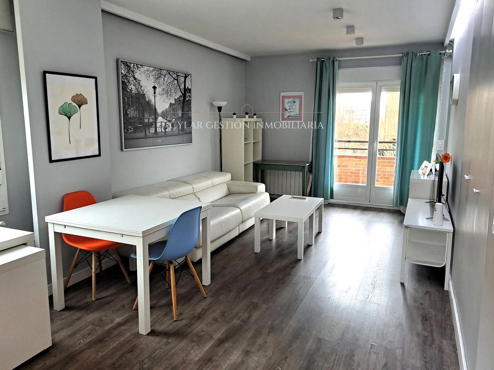 Living room of Flat for sale in Villamayor  with Heating, Parquet flooring and Terrace