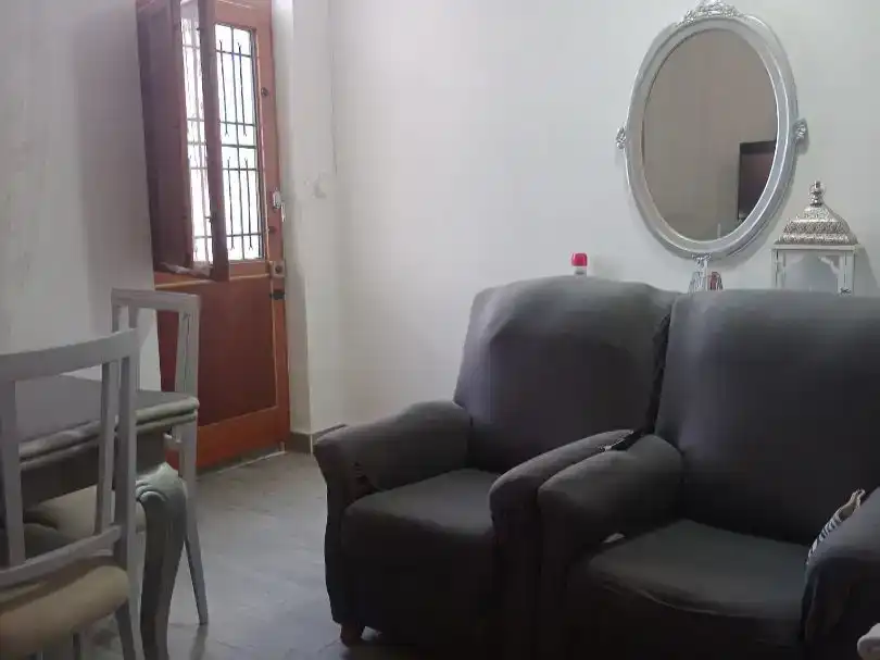Wohnzimmer von Country house zur Miete in Algueña mit Möbliert