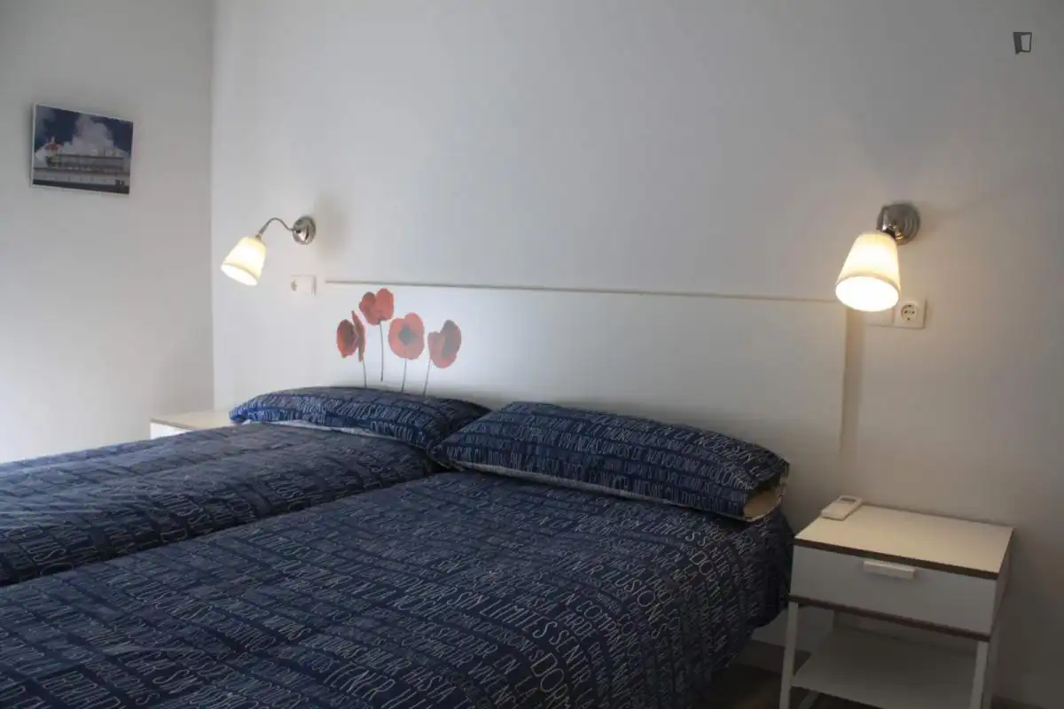 Habitación de Apartamento de alquiler en  Madrid Capital con Aire acondicionado, Calefacción y Amueblado