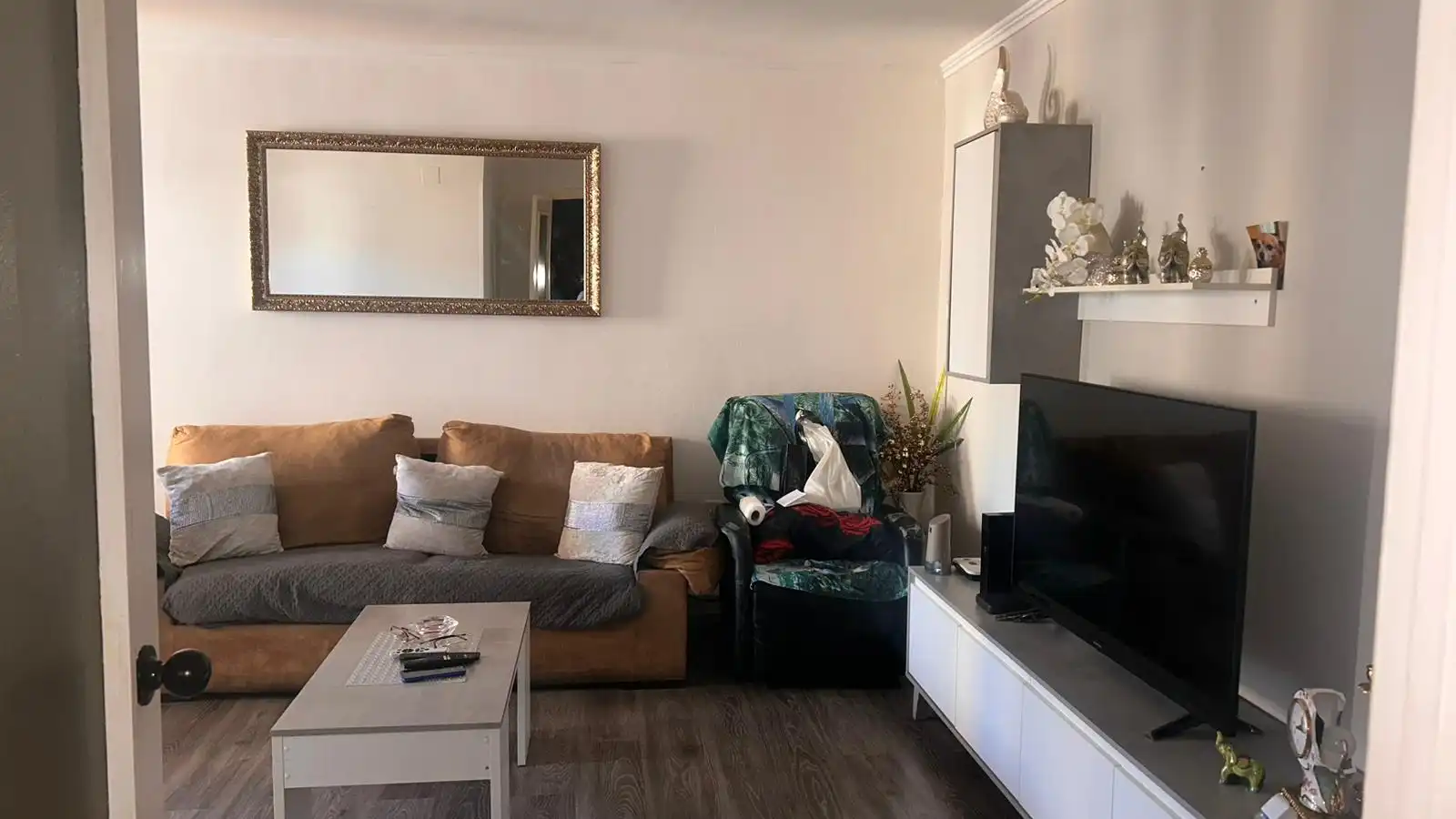 Sala de estar de Piso en venta en Salt con Calefacción, Parquet y Horno