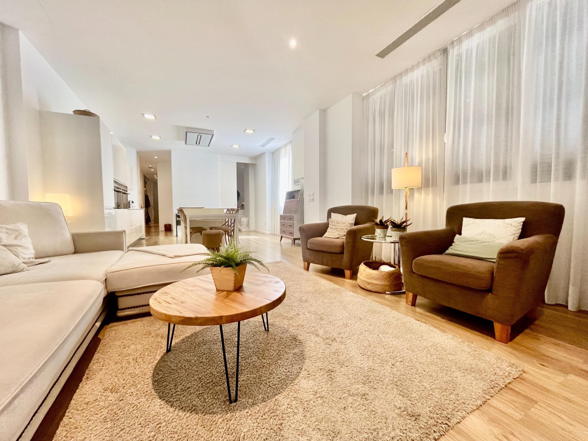 Sala d'estar de Apartament de lloguer en Felanitx amb Aire condicionat, Calefacció i Jardí privat