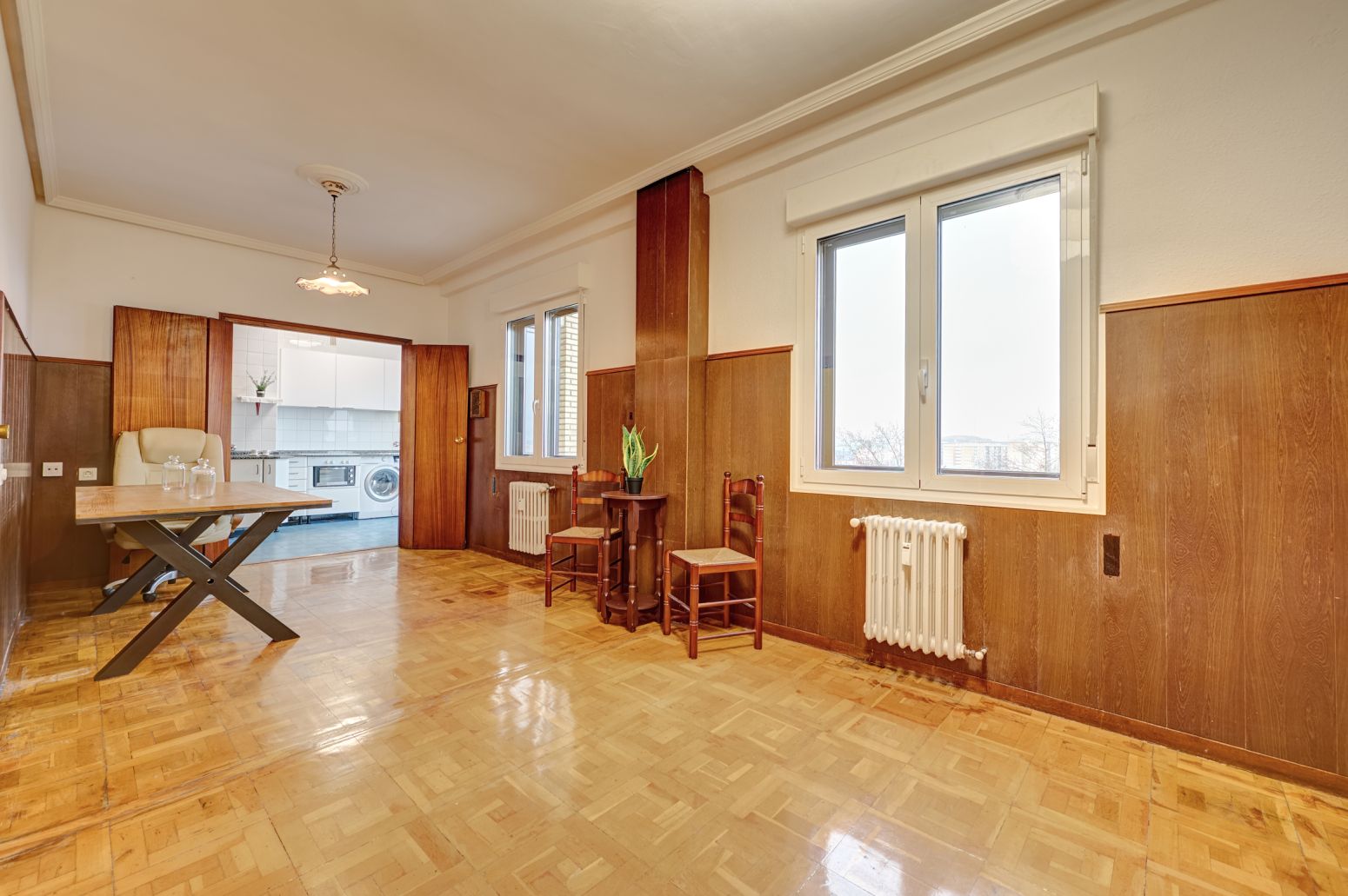 Dining room of Flat for sale in  Pamplona / Iruña  with Heating, Parquet flooring and Balcony