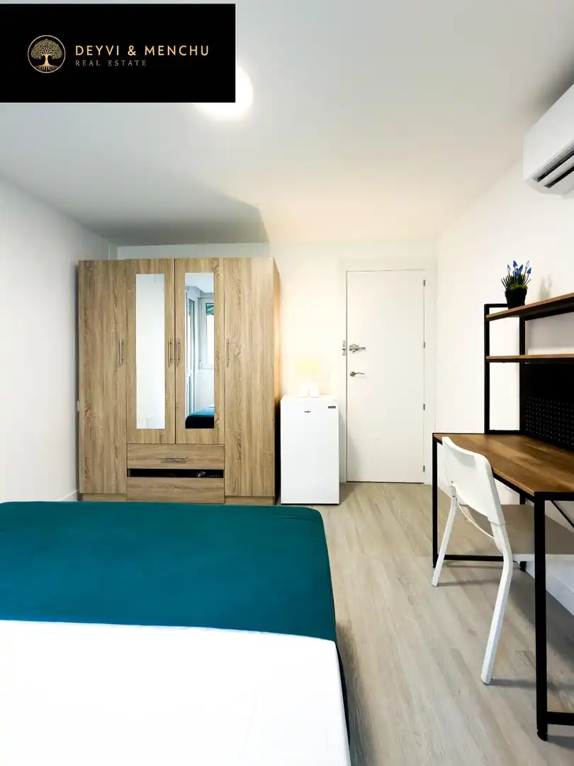 Schlafzimmer von Wohnung zur untervermieten in Madrid mit Klimaanlage, Heizung und Möbliert