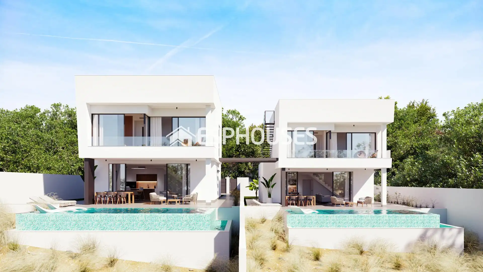 Vista exterior de Casa o xalet en venda en Pilar de la Horadada amb Terrassa, Piscina i Balcó