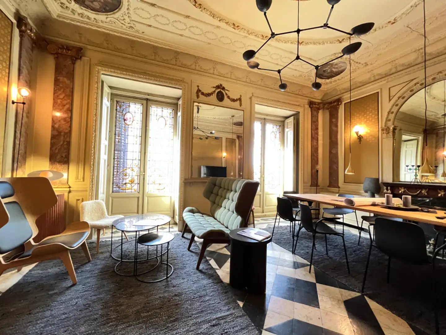 Living room of Office for rent in Madrid  with Air Conditioner, Heating and Balcony