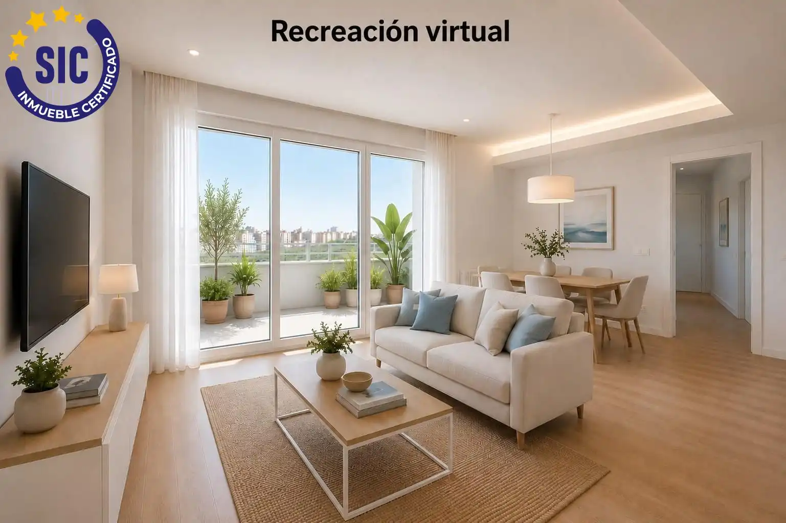 Wohnzimmer von Dachboden zum Verkauf in Peñíscola / Peníscola mit Heizung, Privatgarten und Terrasse