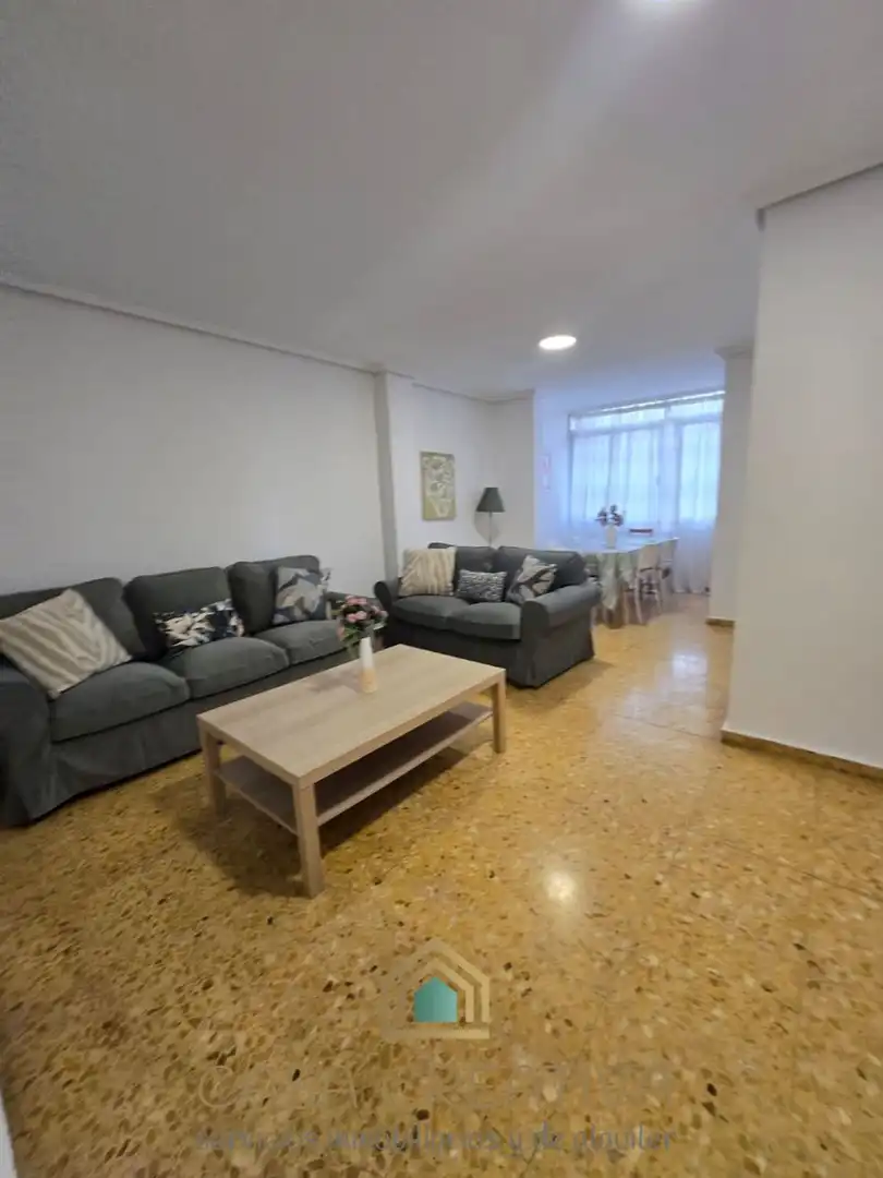 Sala de estar de Piso de alquiler en Valencia con Terraza, Amueblado y Balcón