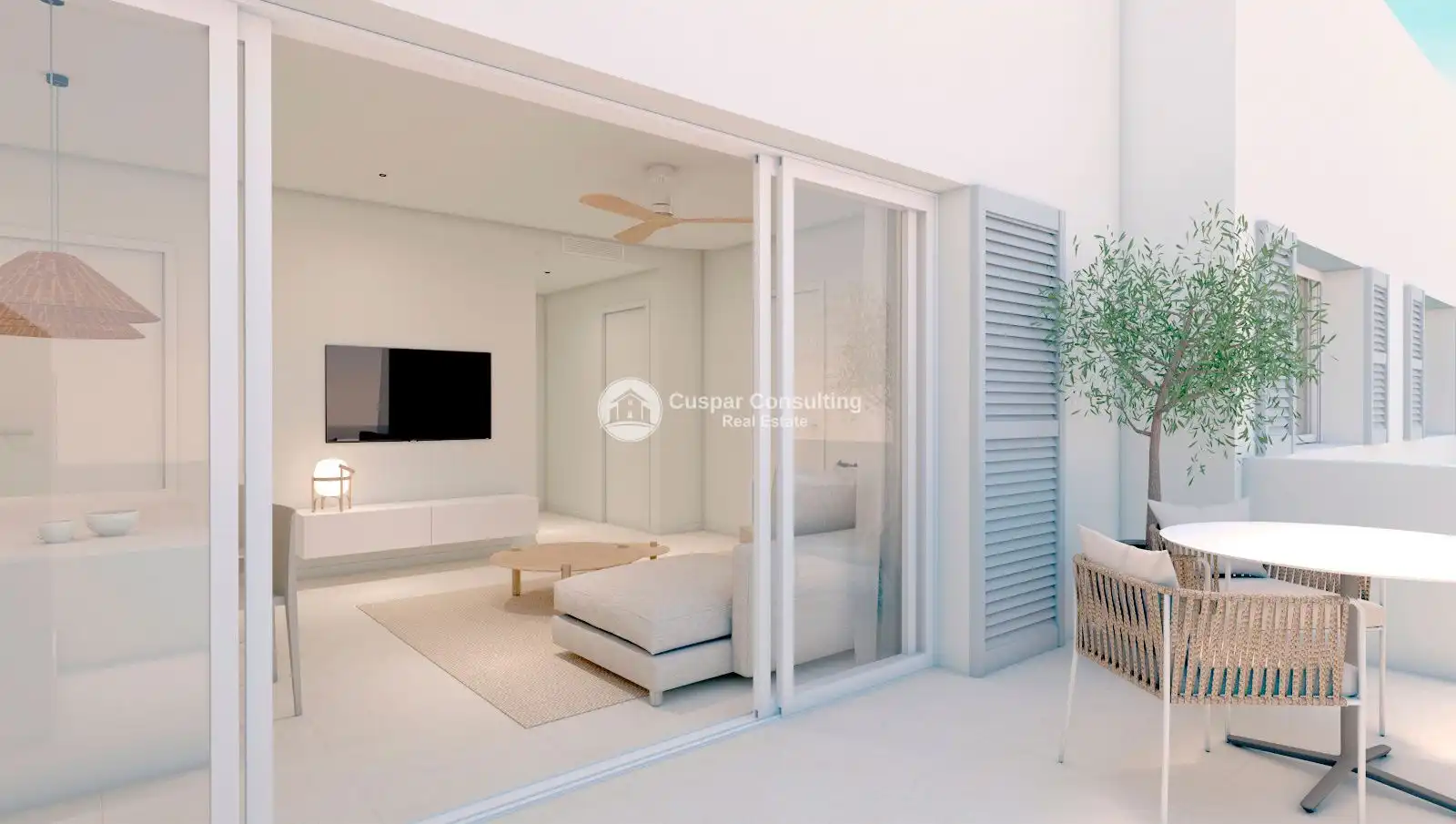 Sala d'estar de Apartament en venda en Pilar de la Horadada amb Aire condicionat, Calefacció i Jardí privat