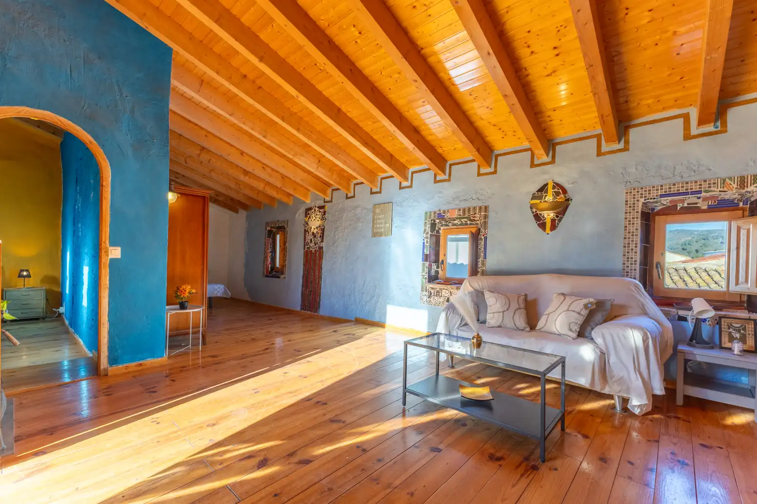 Sala de estar de Casa o chalet en venta en Algar de Palància con Parquet, Terraza y Trastero