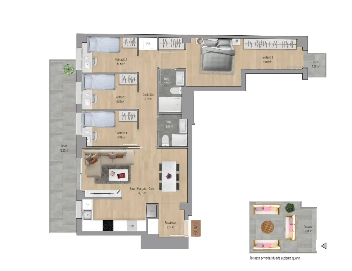 Piso en venta en Gavà con Terraza y Balcón