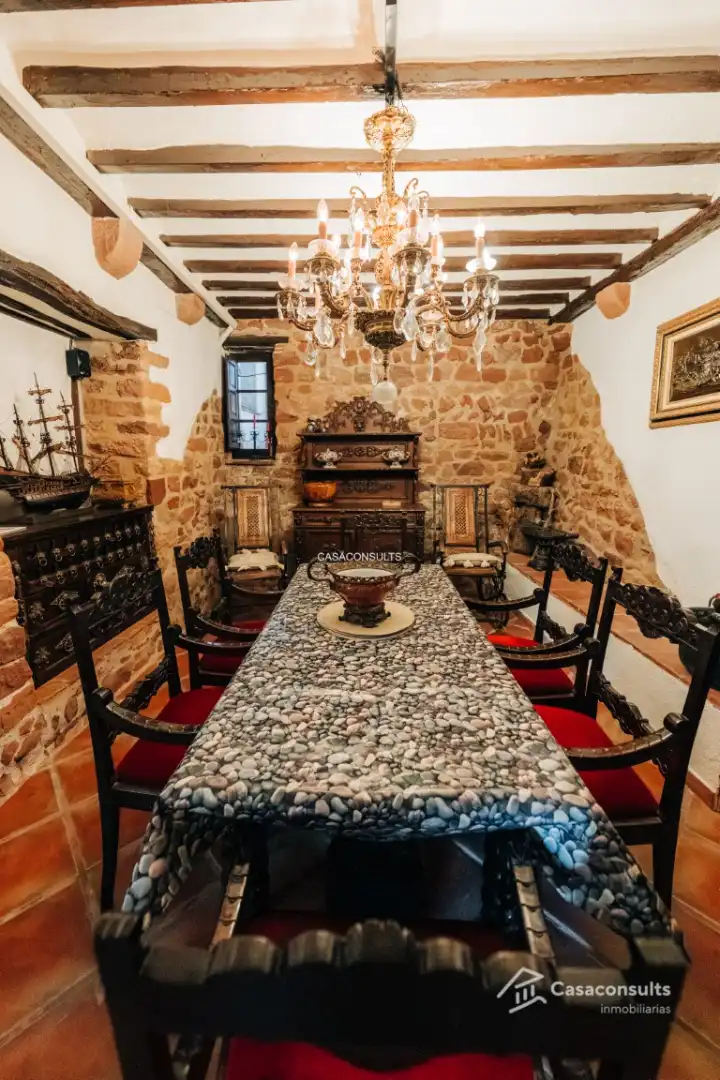 Dining room of Houses for sale in Vilafamés  with Air Conditioner, Heating and Terrace