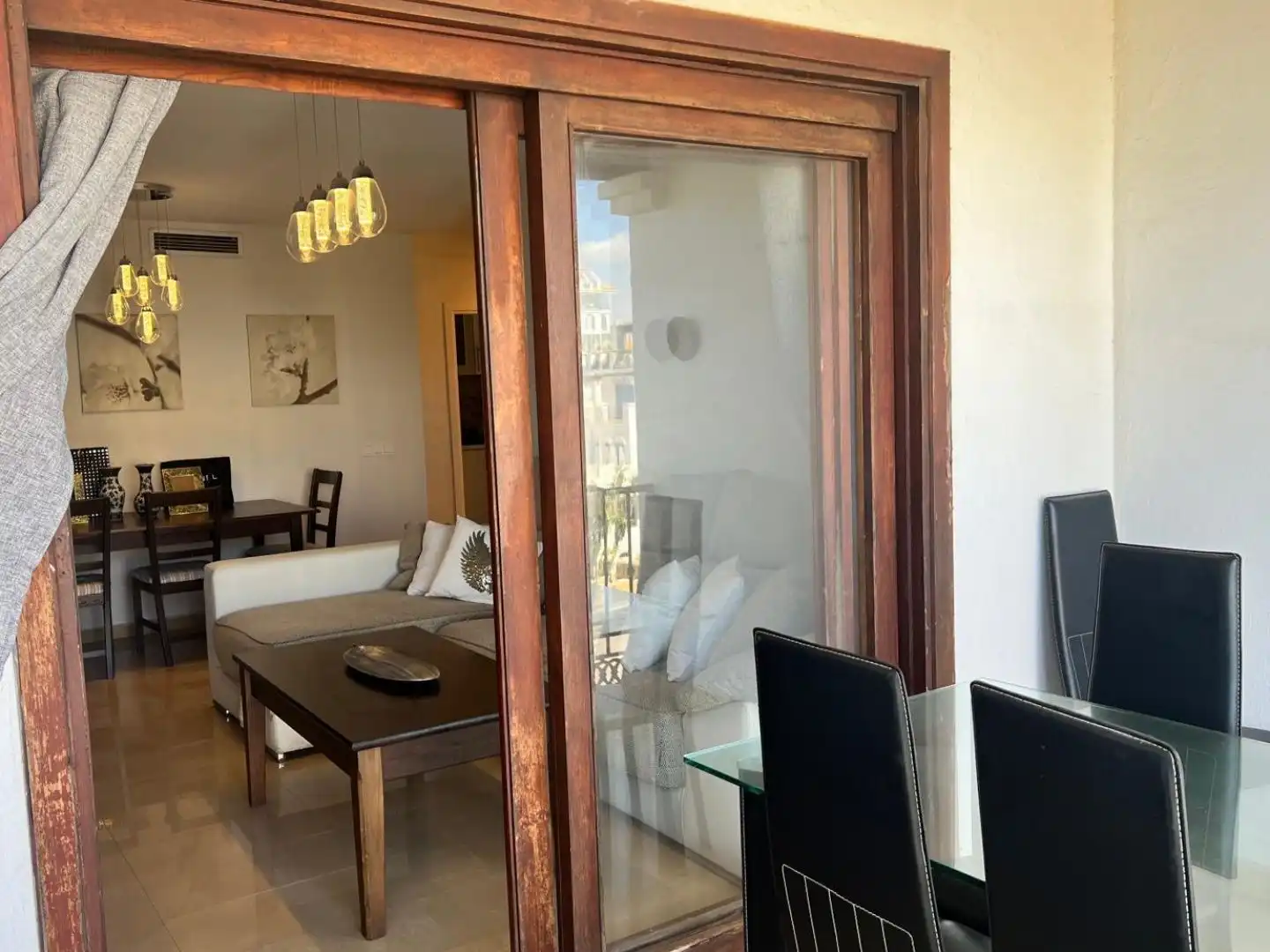 Esszimmer von Wohnung zur Miete in Manilva mit Terrasse, Möbliert und Waschmaschine