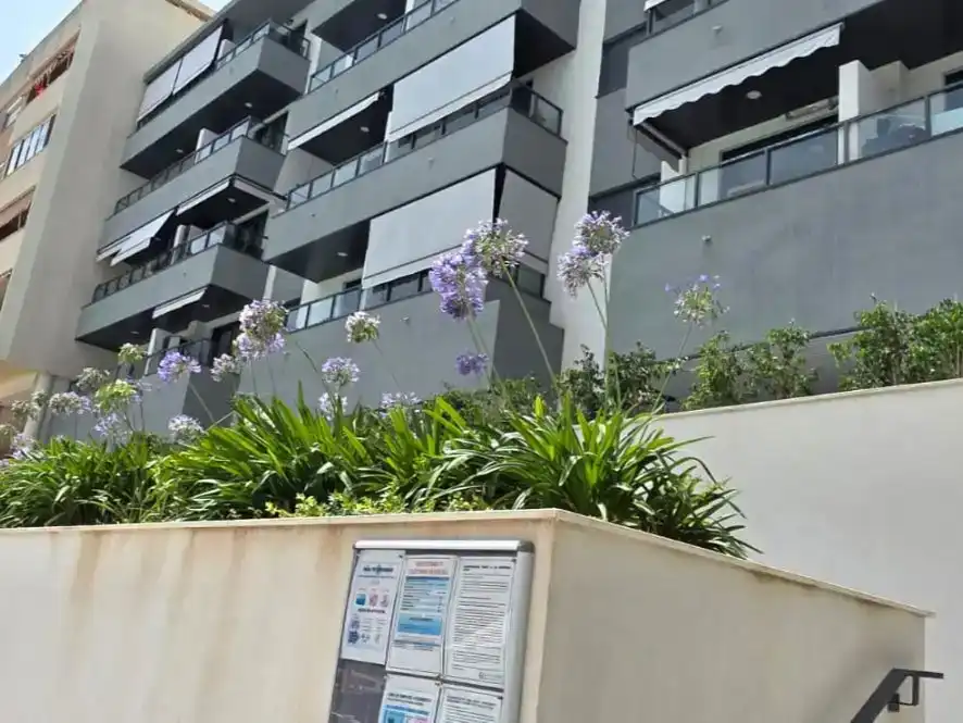 Exterior view of Flat for rent in Mijas  with Air Conditioner, Private garden and Storage room