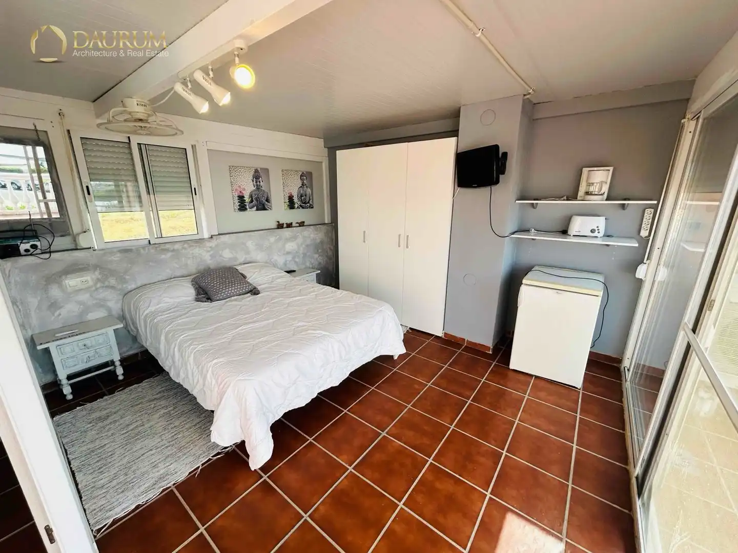 Schlafzimmer von Einfamilien-Reihenhaus zum Verkauf in Torrox mit Klimaanlage, Heizung und Privatgarten