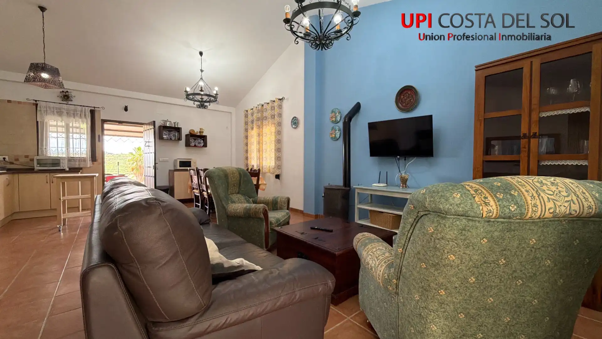 Sala de estar de Finca rústica en venta en Cártama con Aire acondicionado, Jardín privado y Terraza