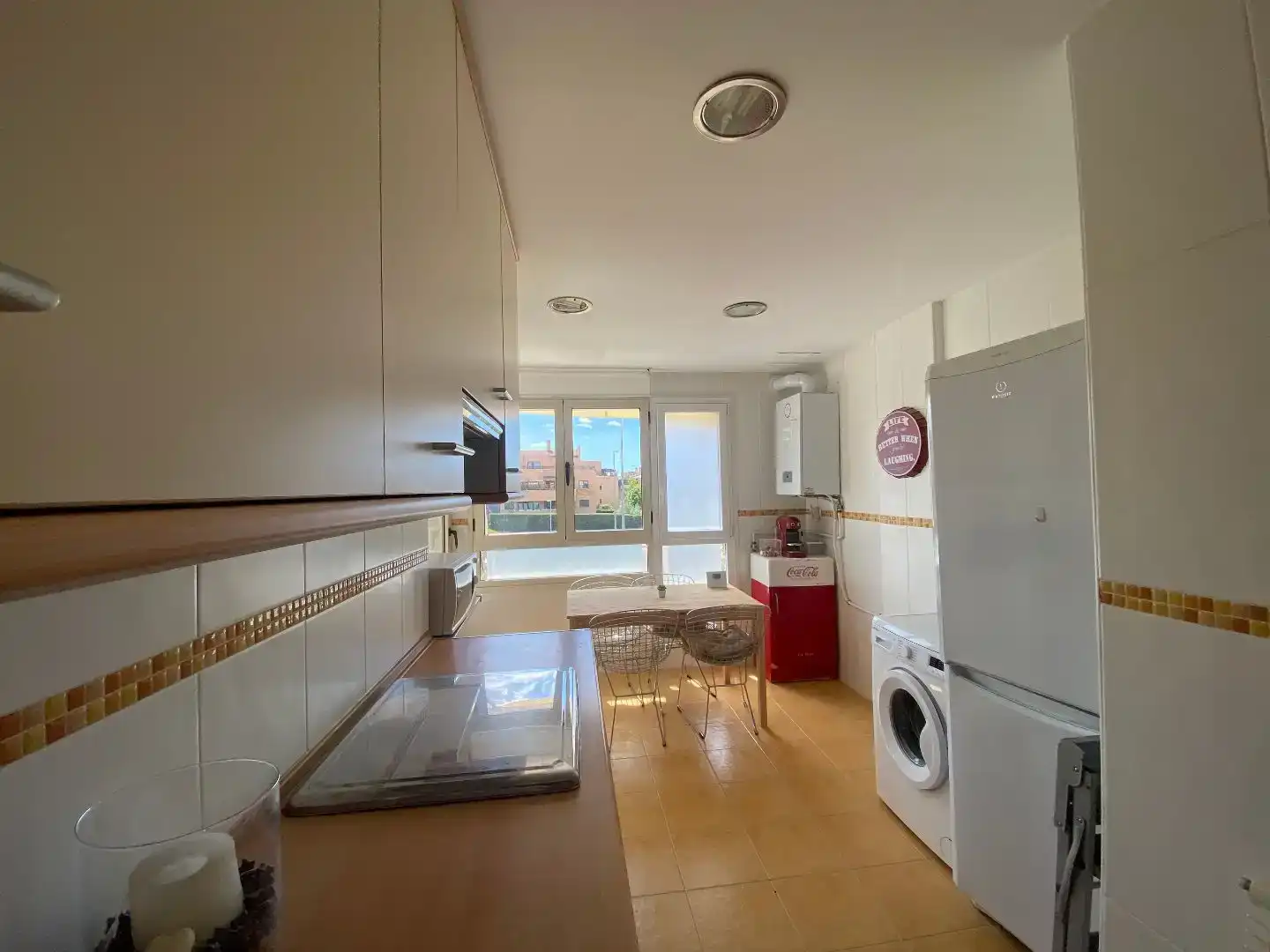 Küche von Wohnung zur Miete in Las Rozas de Madrid mit Klimaanlage, Privatgarten und Parkett
