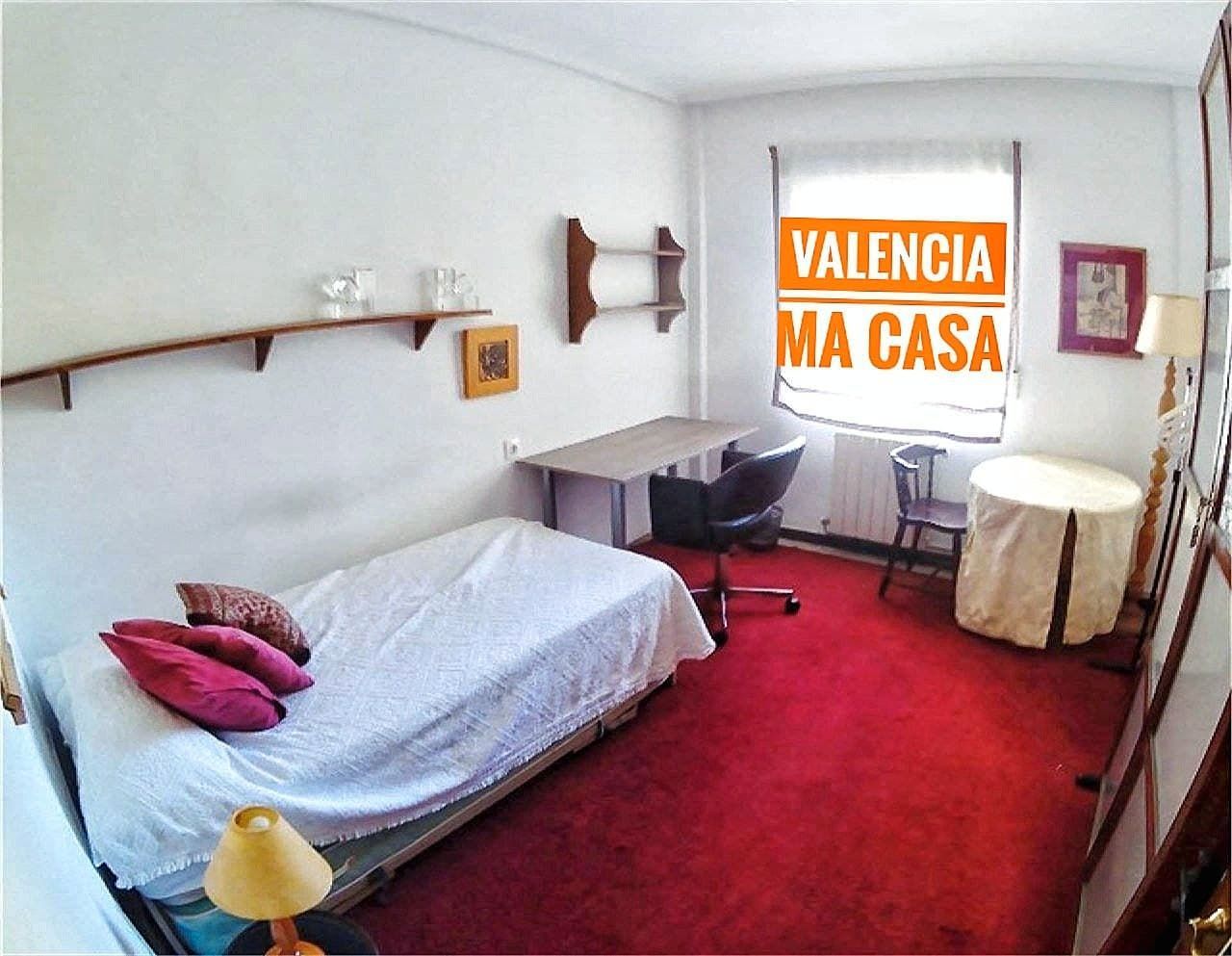 Dormitori de Pis de lloguer en  Valencia Capital amb Aire condicionat, Calefacció i Moblat