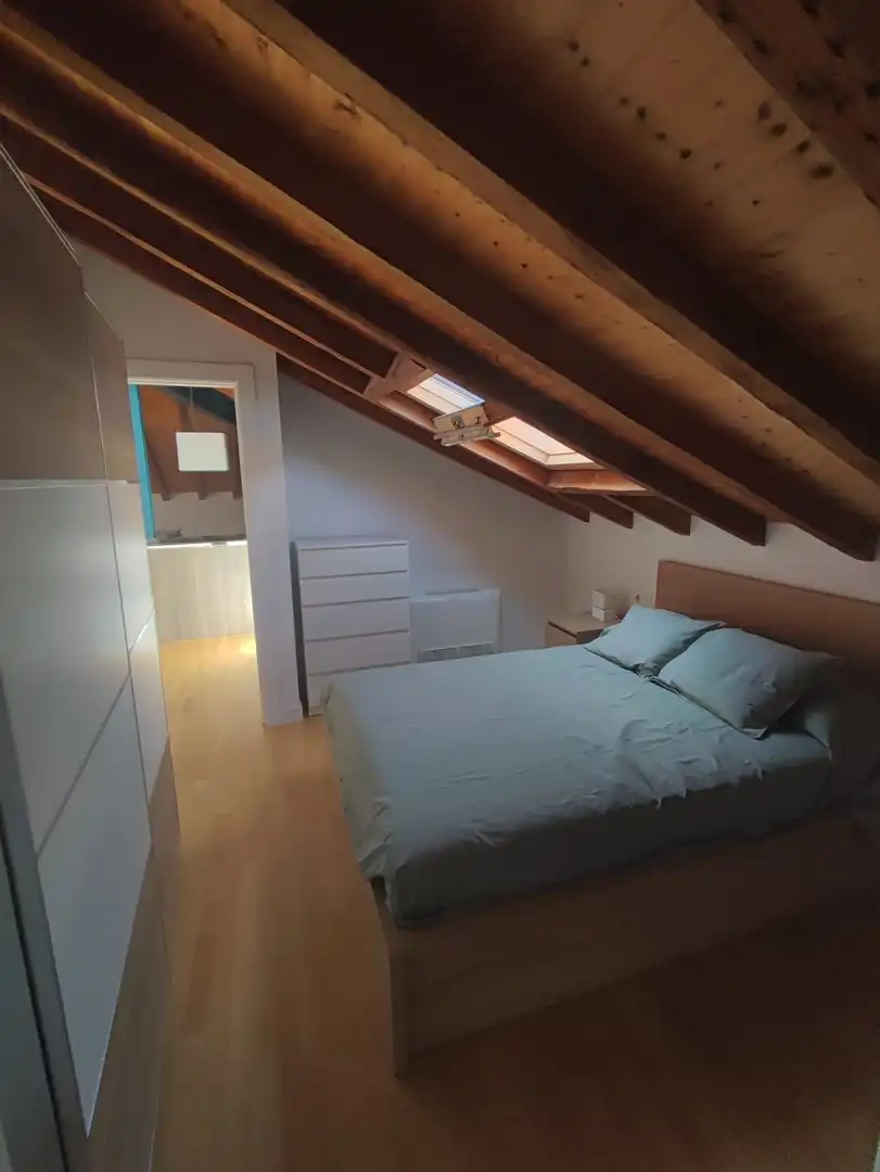 Schlafzimmer von Loft zur Miete in Málaga mit Klimaanlage, Terrasse und Möbliert
