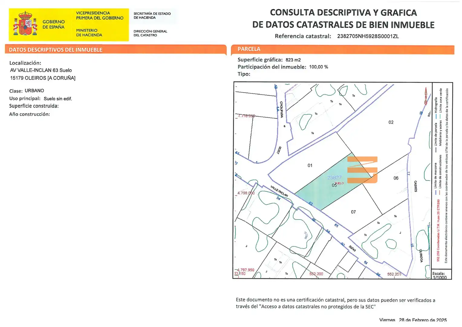 Residencial en venta en Oleiros