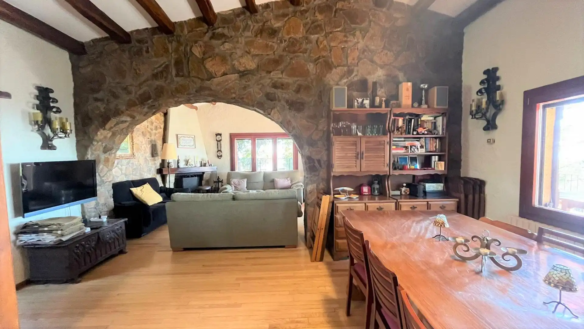 Menjador de Casa o xalet en venda en Arbúcies amb Calefacció i Jardí privat