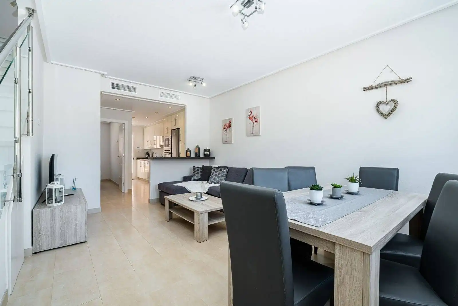 Living room of Detached homes for rent in Pilar de la Horadada  with Air Conditioner, Heating and Private garden