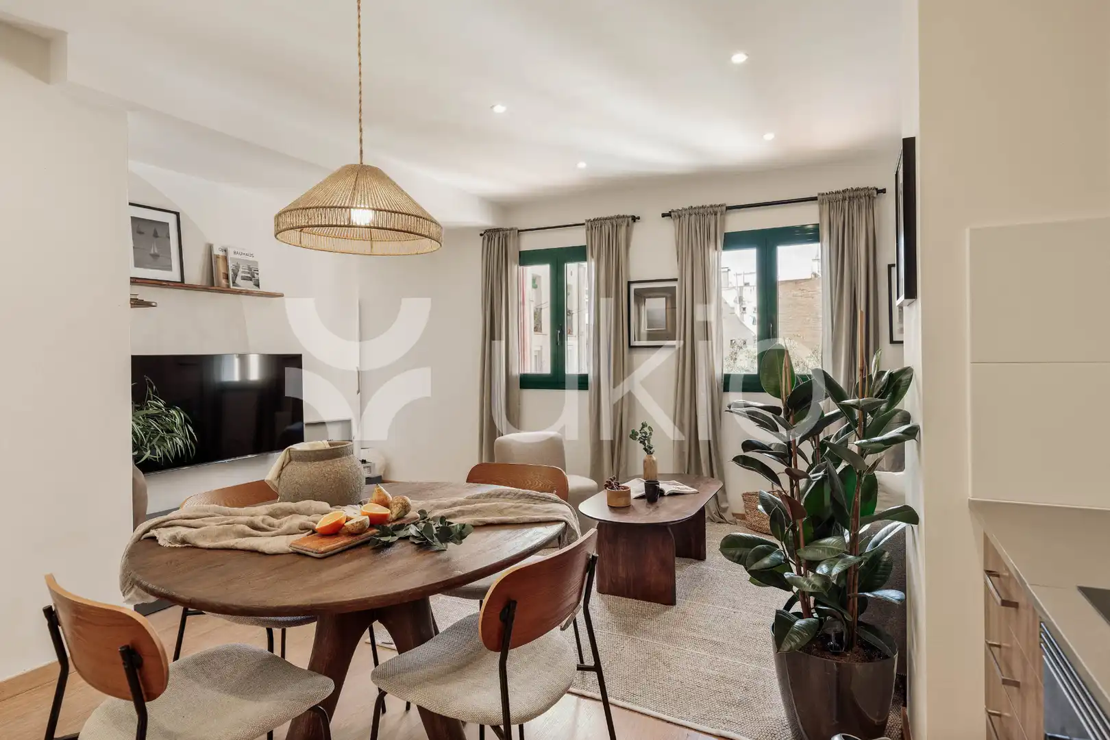 Sala d'estar de Apartament de lloguer en Barcelona amb Aire condicionat, Calefacció i Moblat