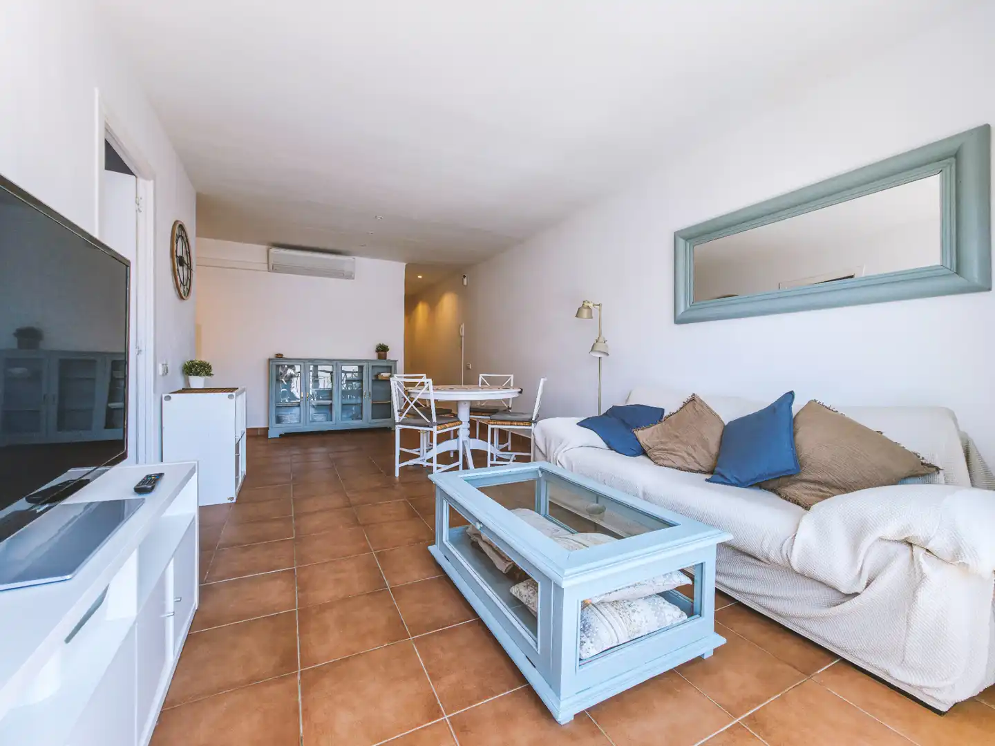 Wohnzimmer von Wohnung zur Miete in Sant Pol de Mar mit Terrasse, Möbliert und Ofen