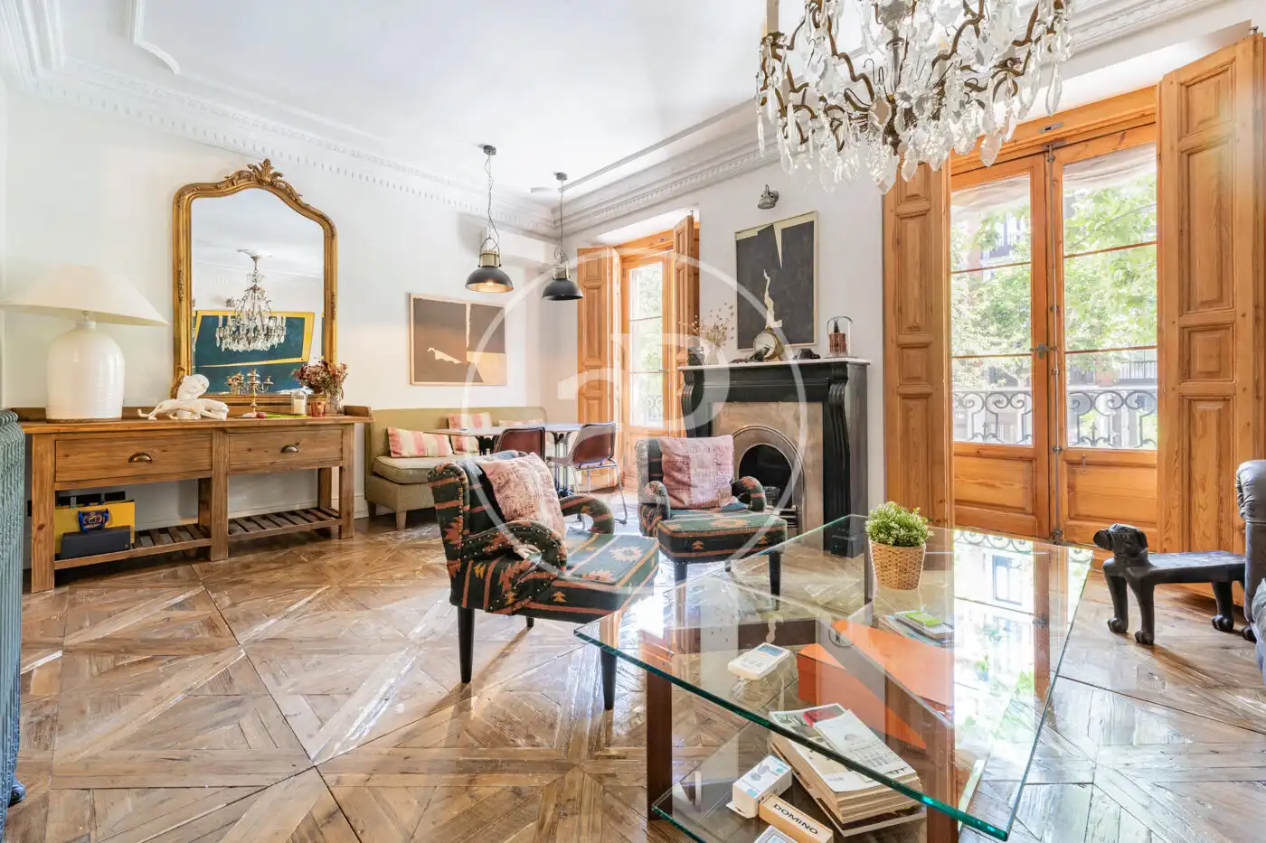 Sala d'estar de Pis en venda en Madrid amb Aire condicionat, Calefacció i Moblat
