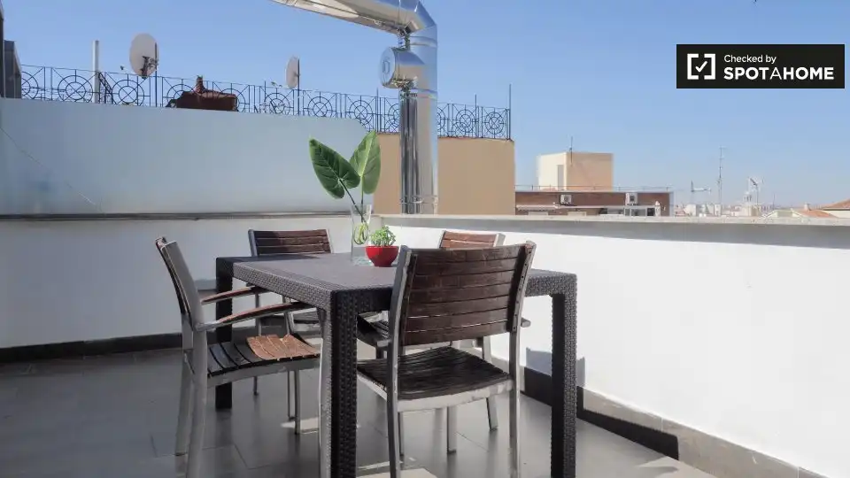 Terrace of Flat for rent in Madrid  with Air Conditioner, Heating and Furnished