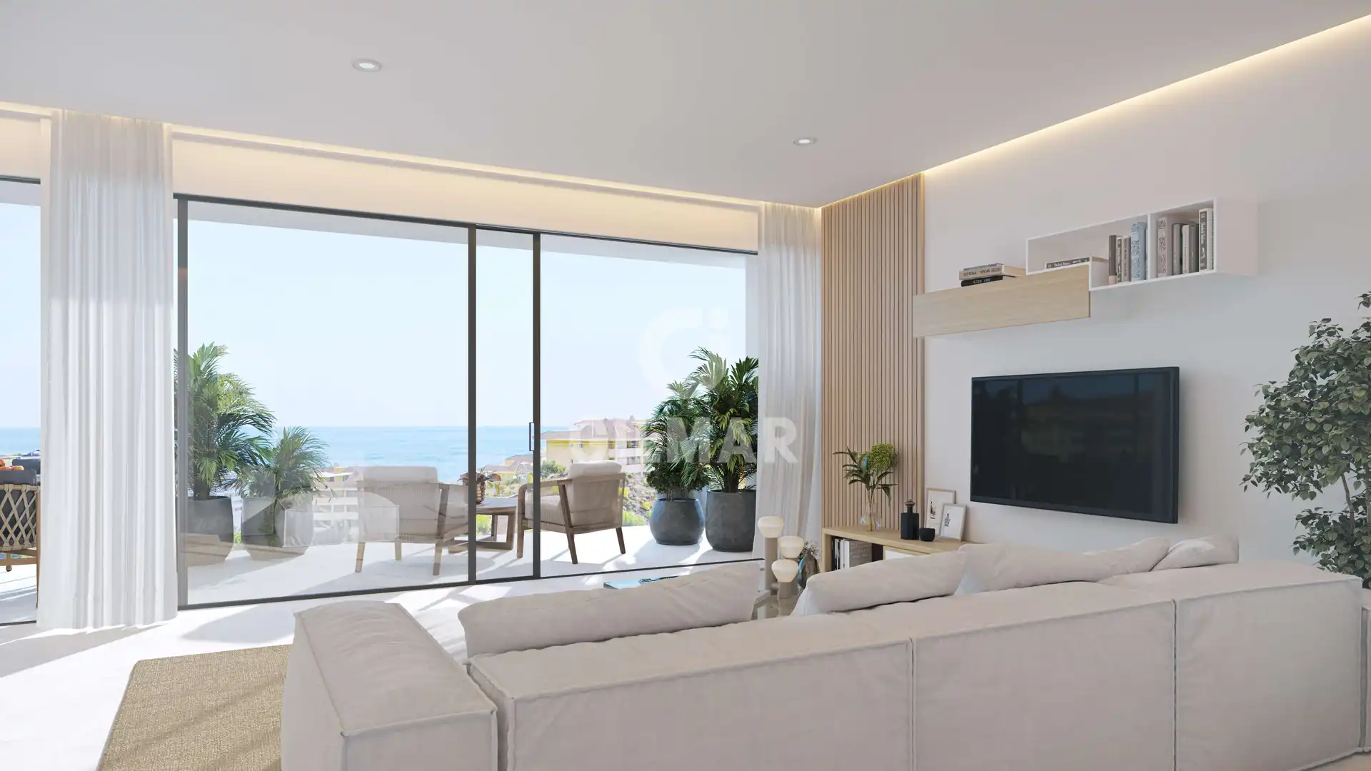 Sala d'estar de Casa adosada en venda en Fuengirola amb Calefacció, Jardí privat i Piscina