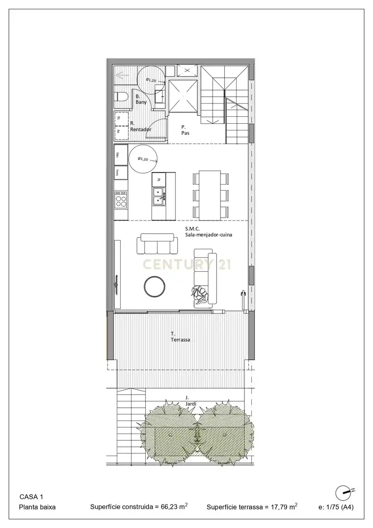 Einfamilien-Reihenhaus zum Verkauf in Begur mit Klimaanlage, Privatgarten und Gemeinschaftspool
