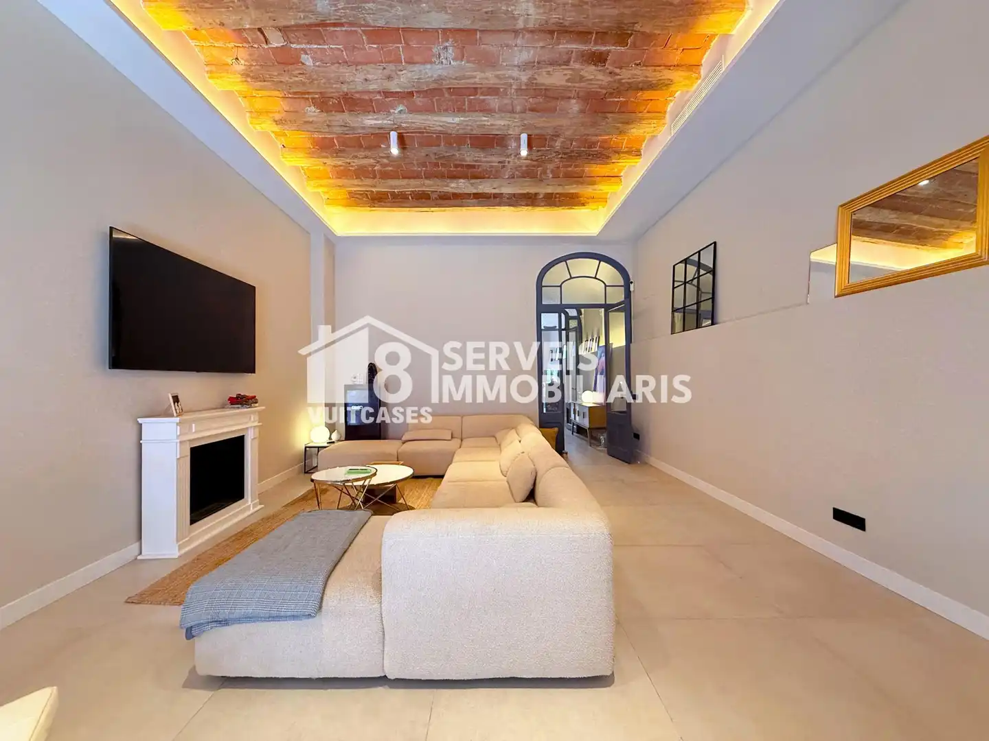 Living room of Detached homes for sale in El Masnou  with Heating, Terrace and Swimming Pool