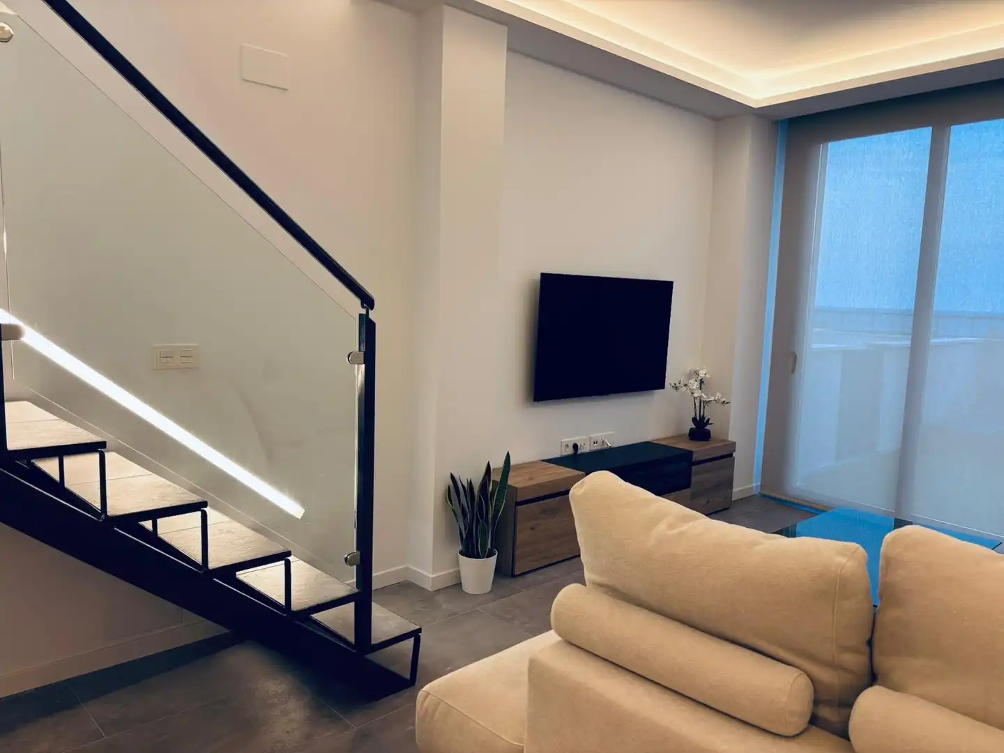 Living room of Apartments for rent in Villajoyosa / La Vila Joiosa  with Air Conditioner, Heating and Terrace