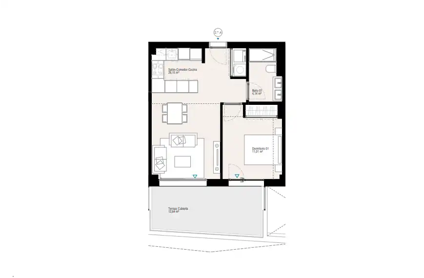 Apartment with terrace for sale in Platja de Vila Joiosa, imagen 4