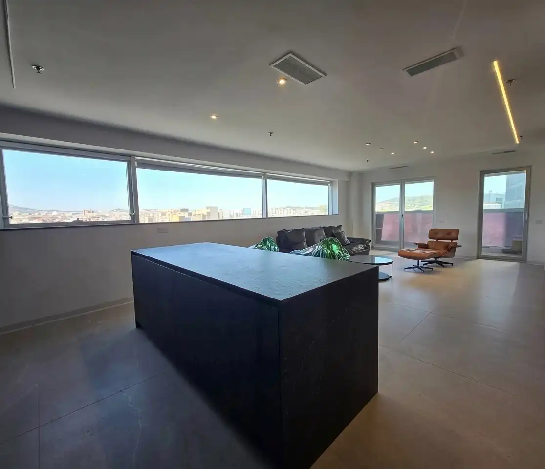 Wohnzimmer von Dachboden zur Miete in L'Hospitalet de Llobregat mit Klimaanlage, Heizung und Terrasse